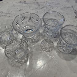 Lot Of 5 Crystal Bowls