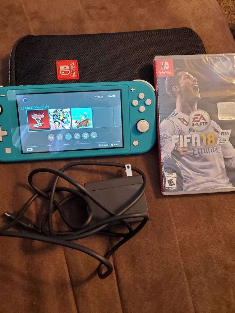 Nintendo Switch Lite +Fifa18 +case+charger