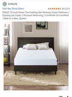 Zinus Queen Bed Frame + Pristine Mattress Bundle