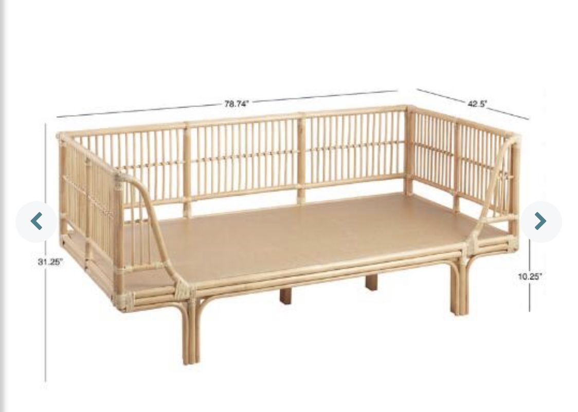 Day Bed Twin Frame Honey Rattan