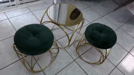 3 pcsTable set with 2 Bar Stools