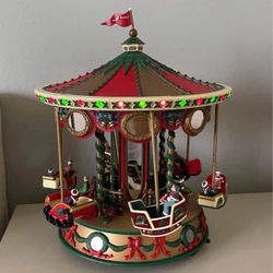 Mr Christmas Holiday FAIR CAROUSEL Vintage 1995 
