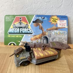 Vintage Die Cast Mega Force Army Trident Rapid Deployment Fueler