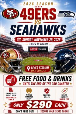 🚨 DON’T LET SEAHAWKS FANS TAKE OVER LEVI’S 🚨
