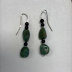 Beaded Green Earrings