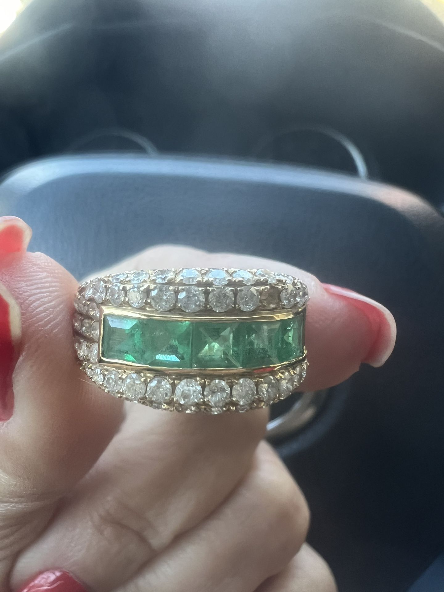 Diamonds And Emeralds Ring