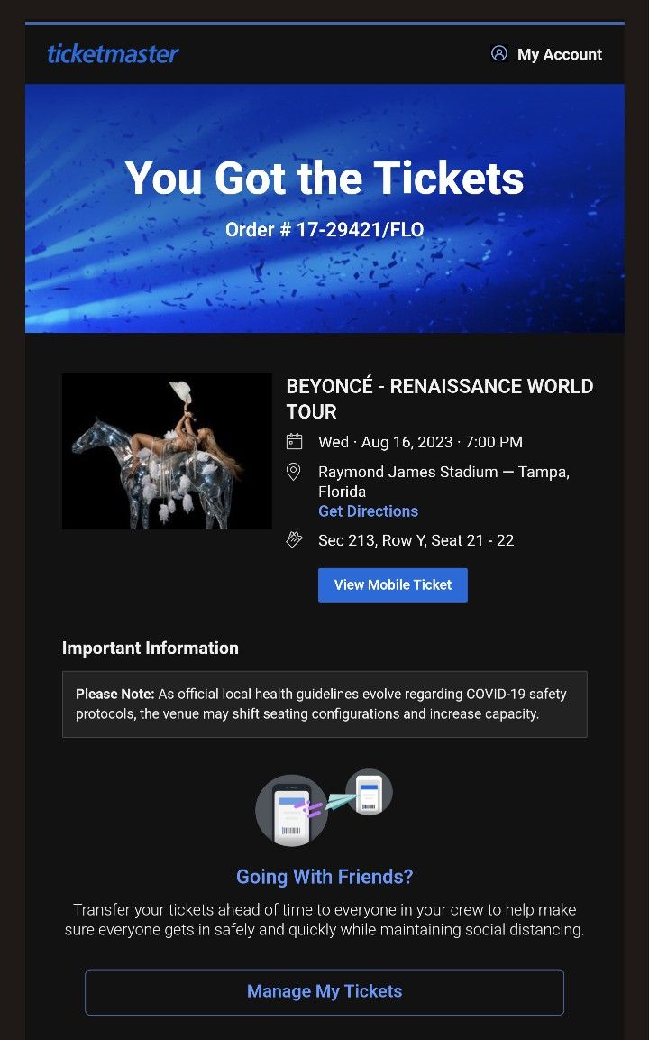 Beyonce Tampa Tickets