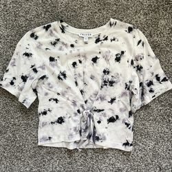 Women’s Tie-Dye Style T-Shirt with Corset Detail