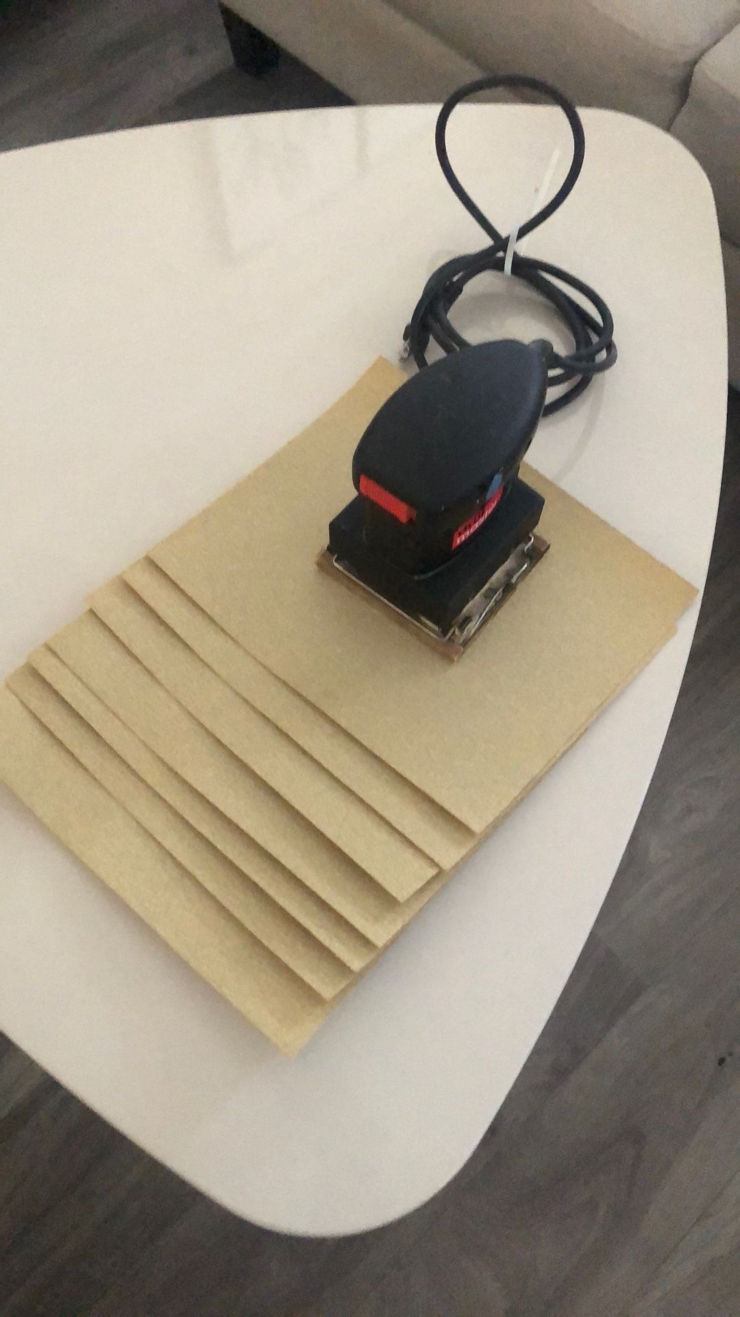 Drill Master 5” in - Line sander with 8 sand sheets