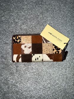 Marta Ponti Patchwork Haircalf Leather Wallet