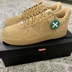 Size 12 - Nike Air Force 1 Low SP x Supreme Wheat 2021 
