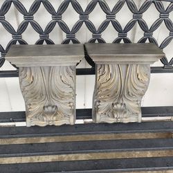 2 Vintage Home Interior & Gifts Baroque Style Shellves