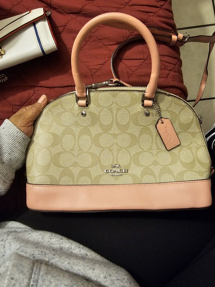Pink & Brown Coach Bag 