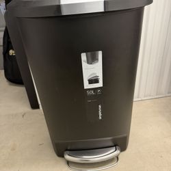 50L simple human trash can with foot pedal