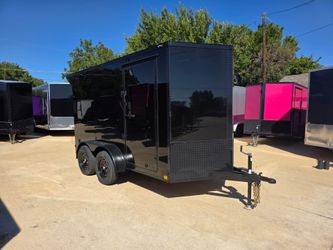 2027 New 6x12 TA Screwless Enclosed Trailer | Blackout | Spoiler Package | .08 polycor | dexter axles | 1267 (BLACK)