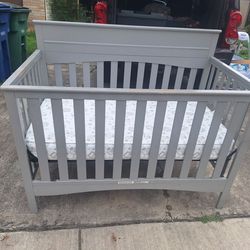 Grey Baby Crib
