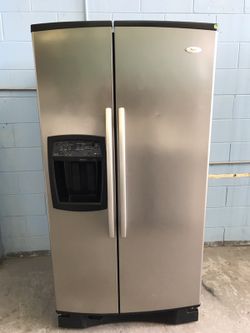 Stainless Steel Whirlpool Gold Side By Side Refrigerator With 120 Day Warranty