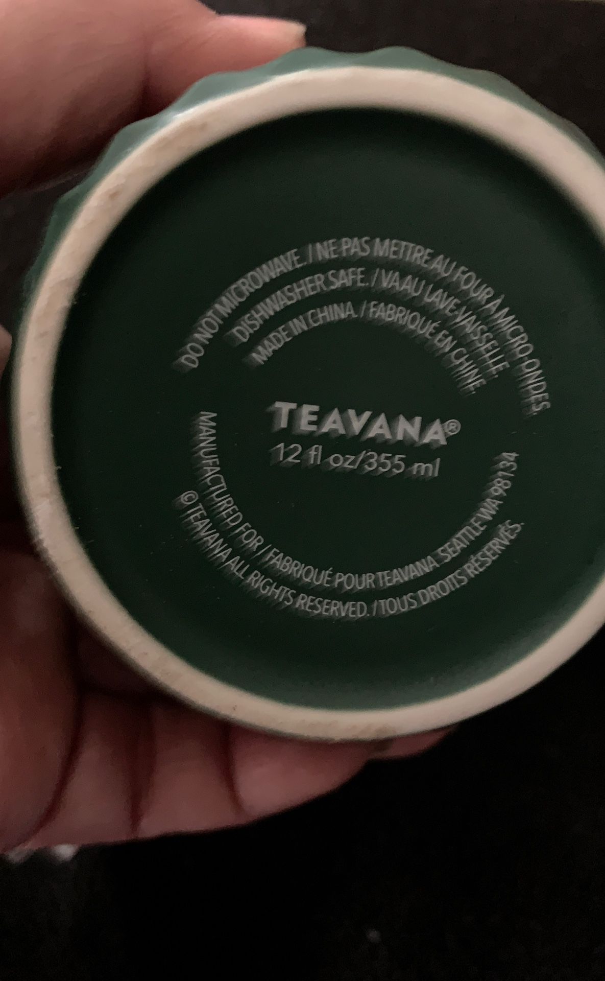 Teavana tea mug with strainer