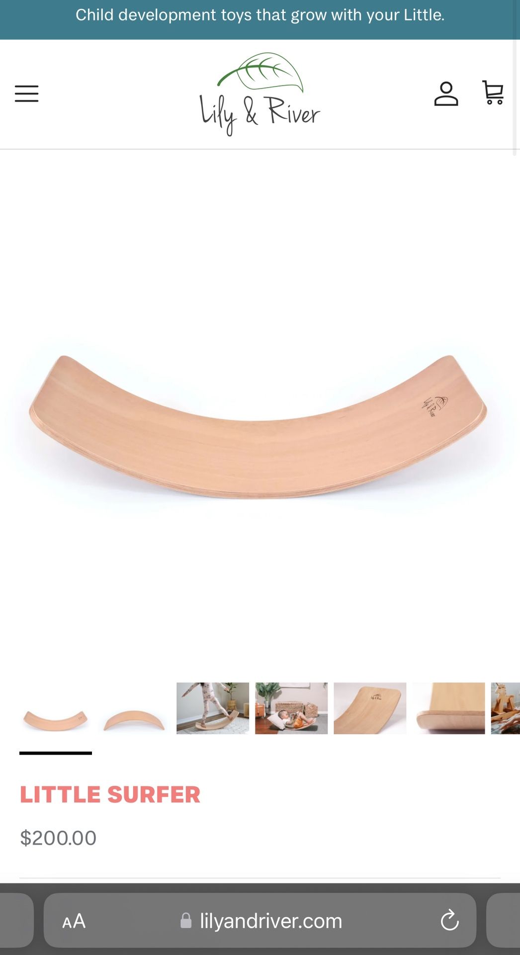 WOOD BALANCE BOARD - Little Surfer From River And Lily From PotteryBarn