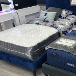 Cabecera, Colchon, Base Individual  Viene Con Una Cajonera 