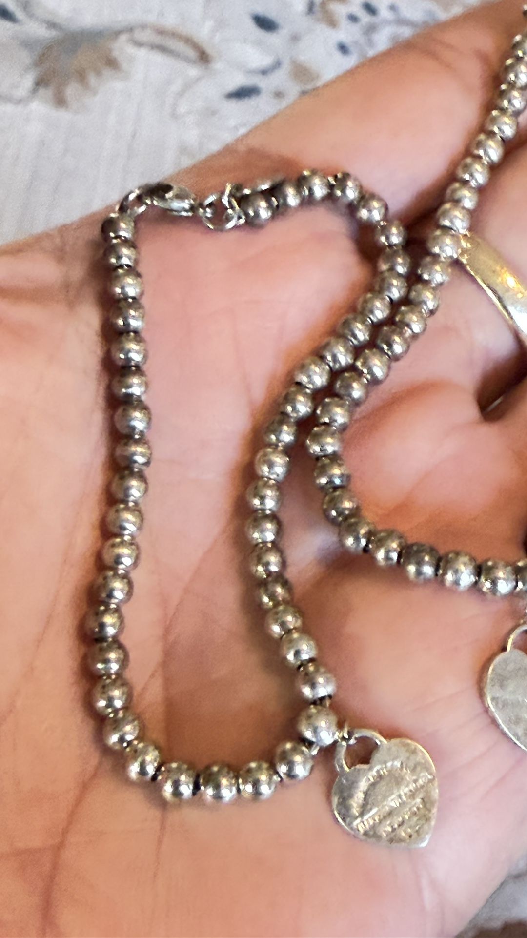 Pair Of Authentic Tiffany &CO ball Bracelets