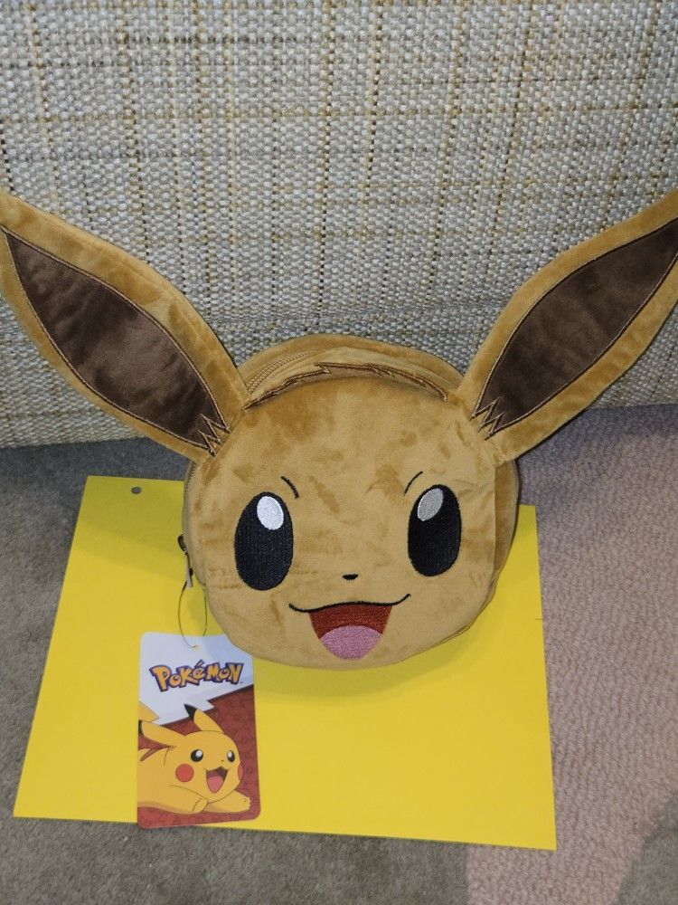 Pokemon Eevee Bag Make-Up Figural Plush Soft 3-D Ears