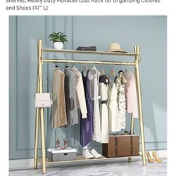Gold clothes rack