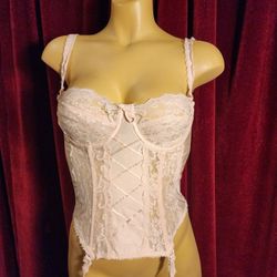 Pink Corset W/garters$20 Size Small