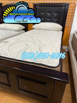 Twin bed frame with mattress Colchon y tambor cama nueva