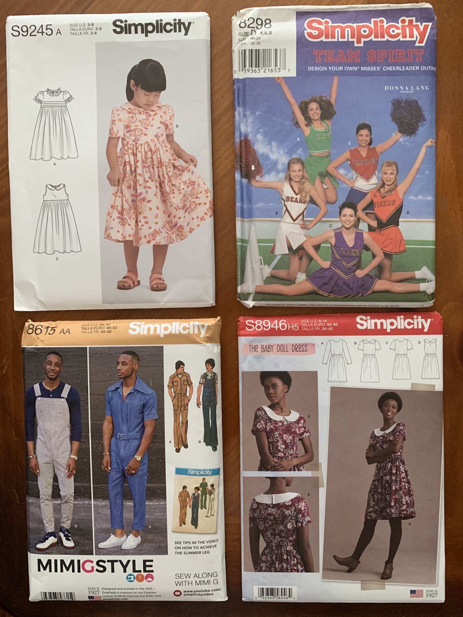 🧵 4 New Simplicity Sewing Patterns- $3 each – Uncut & Factory Folded 🧵