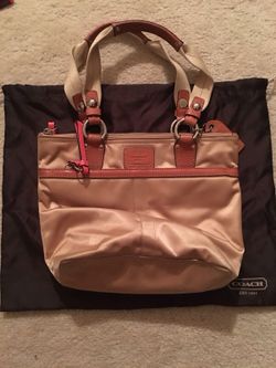 Gold Coach Shoulder Bag