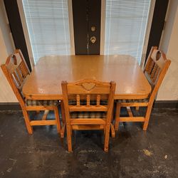 Solid Wood Table And Chairs