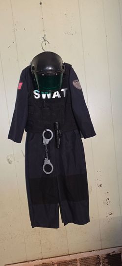 HALLOWEEN COSTUM: COMPLETE SWAT OUTFIT  KID'S size: 5-6