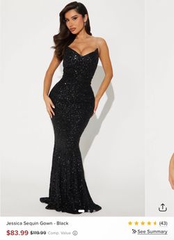 Black Sequin Maxi Gown