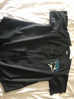 San Jose Sharks majestic baseball jersey sz XL