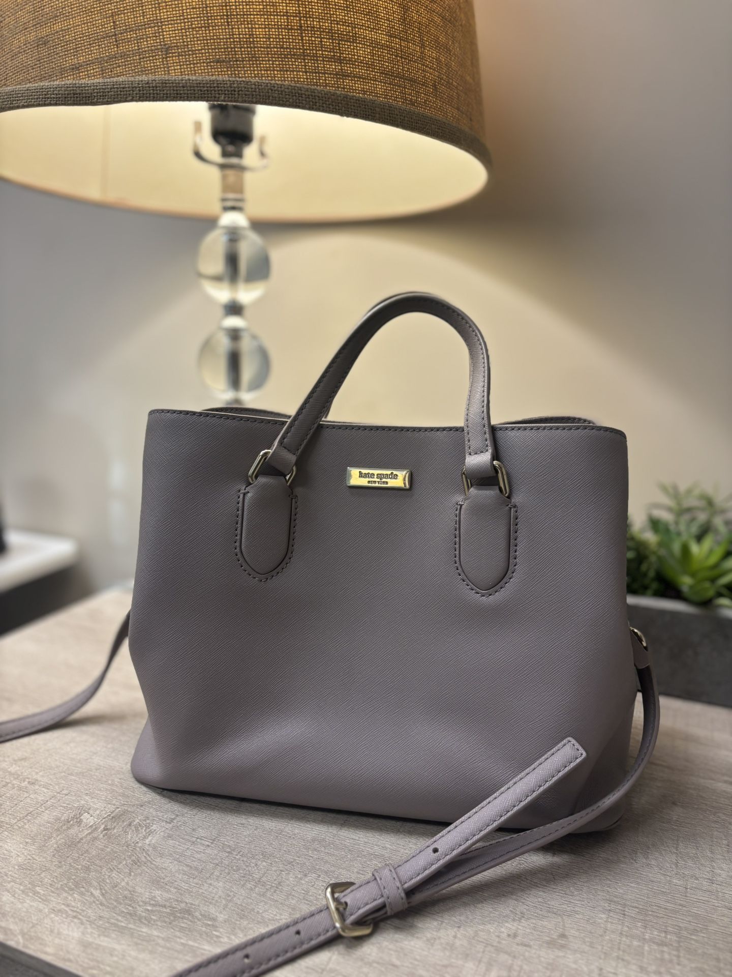 Kate Spade Convertible Handbag Leather Cross Body, Neutral Color