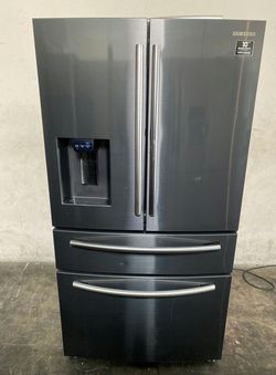 Samsung 4-Door Refrigerator FrenchDoor Black Stainless Steel