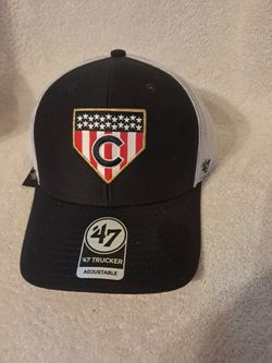 Chicago Cubs 47 brand MLB 4th of July trucker hat