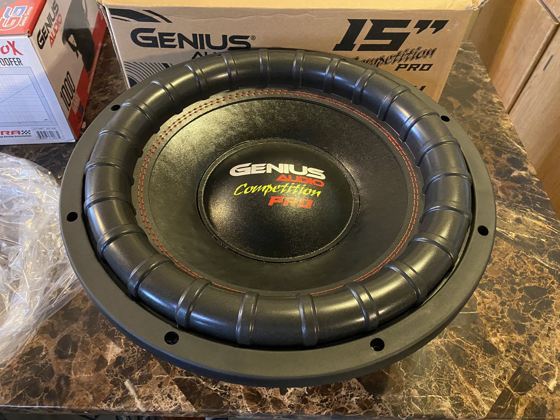 Sold Out New 15” Genius Audio 2000w Max Power Dual 4 Ohm Subwoofer  ( 1 Available)