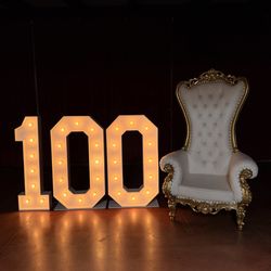 Marquee number decor