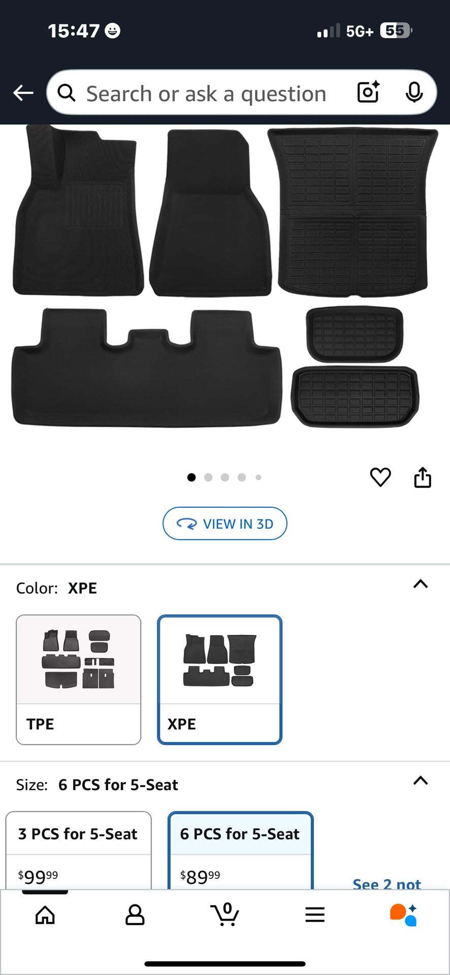 Tesla model Y Floor Mats 2021-2024