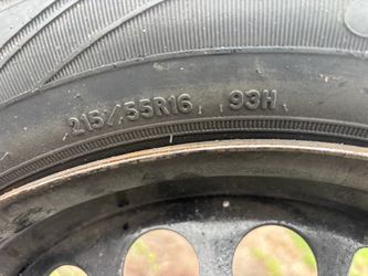 Set of 4 Steel Wheels with Tires