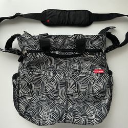 Skip Hop Signature Duo Diaper/Travel/Stroller Bag - Dark Gray/White