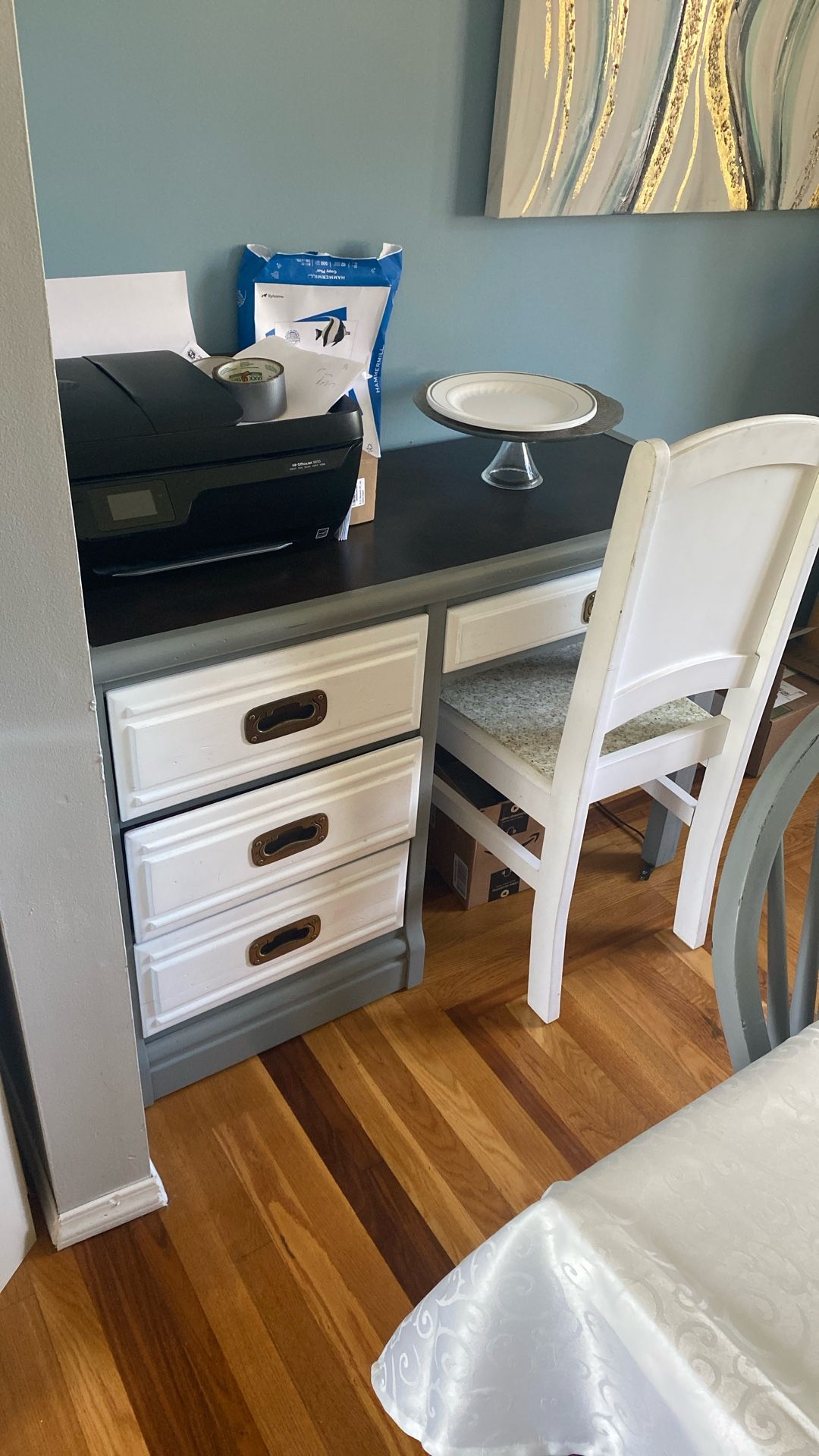 Desk with chair