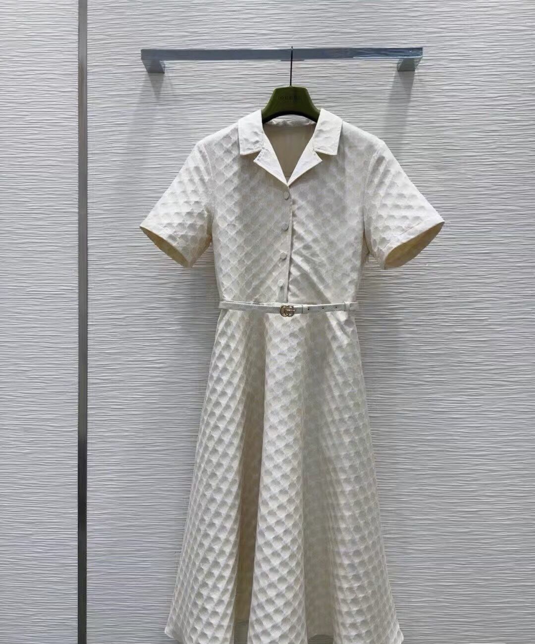 Waffle-style White Dress