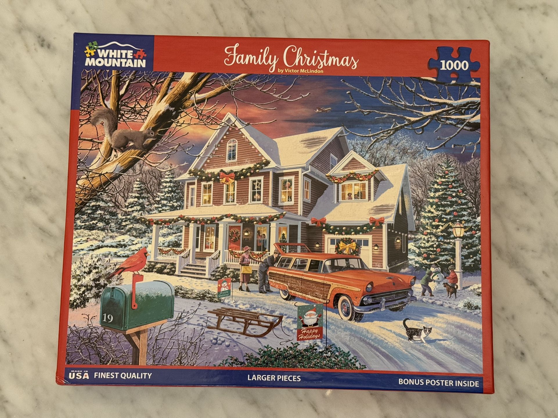 Family Christmas, 1000 Pieces Jigsaw Puzzle - White Mountain Puzzles