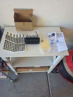 4-Gang Rocker Switch Panel with Wiring Kit