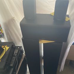 Polk Audio Speakers And Sony Amplifier