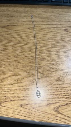 925 Silver Teardrop Pendant Necklace