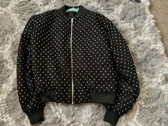 ASOS Designer Studded Bomber Jacket (MEDIUM)